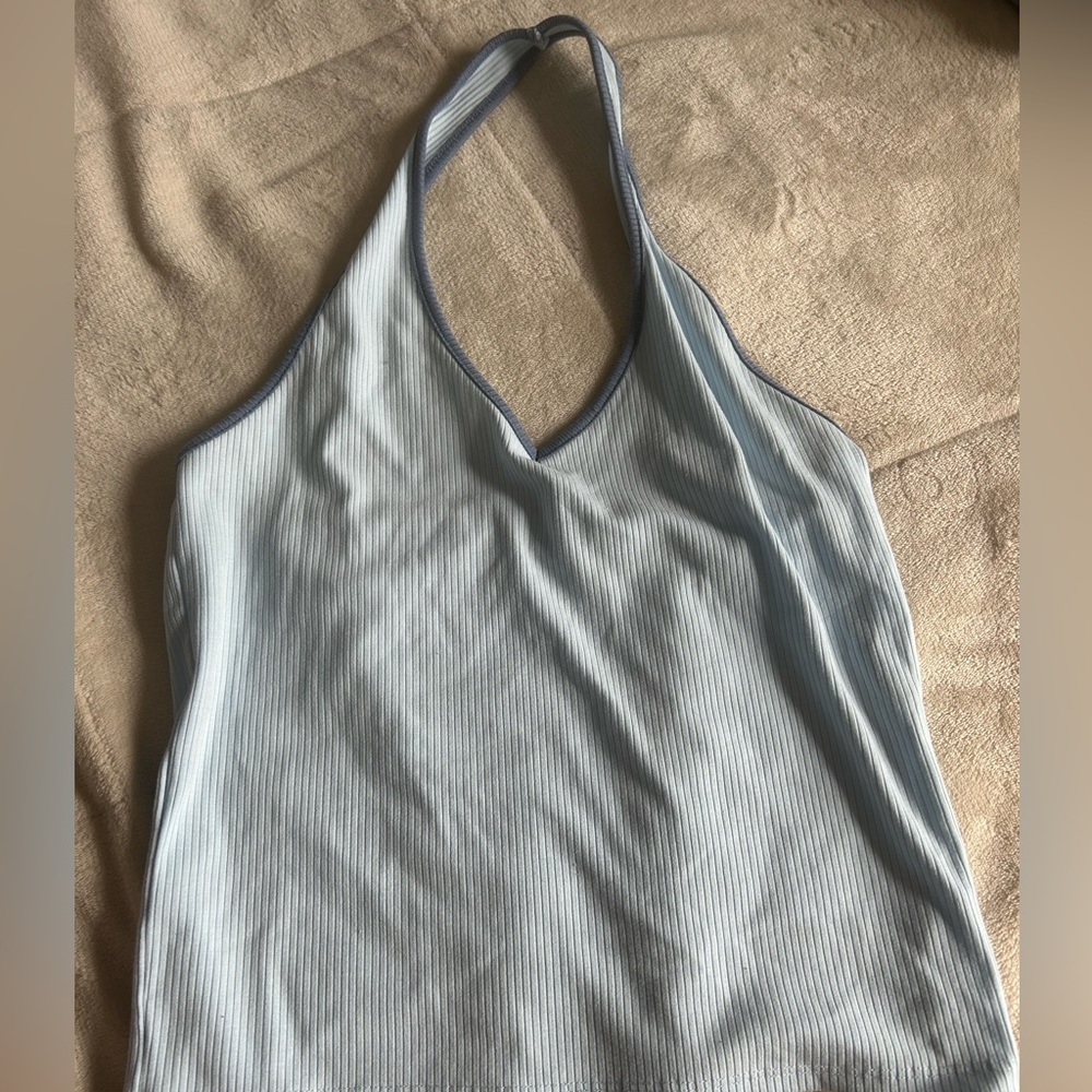 Blue american eagle halter top
